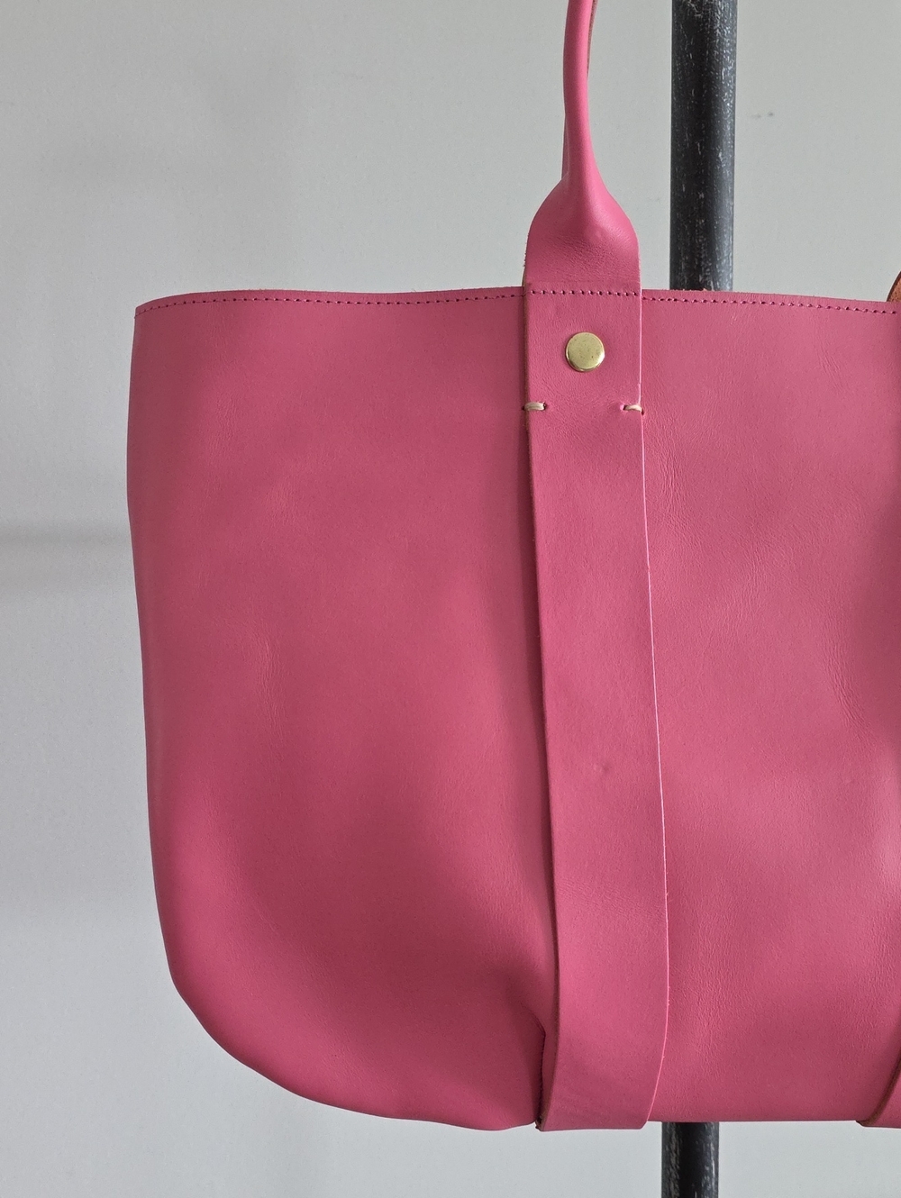 Rare Clare V. La Tropezienne Pink Leather Tote - Picture 3 of 16